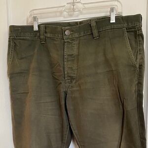 Grown & Sewn - Foundation pants in green 8oz canvas, Size 38